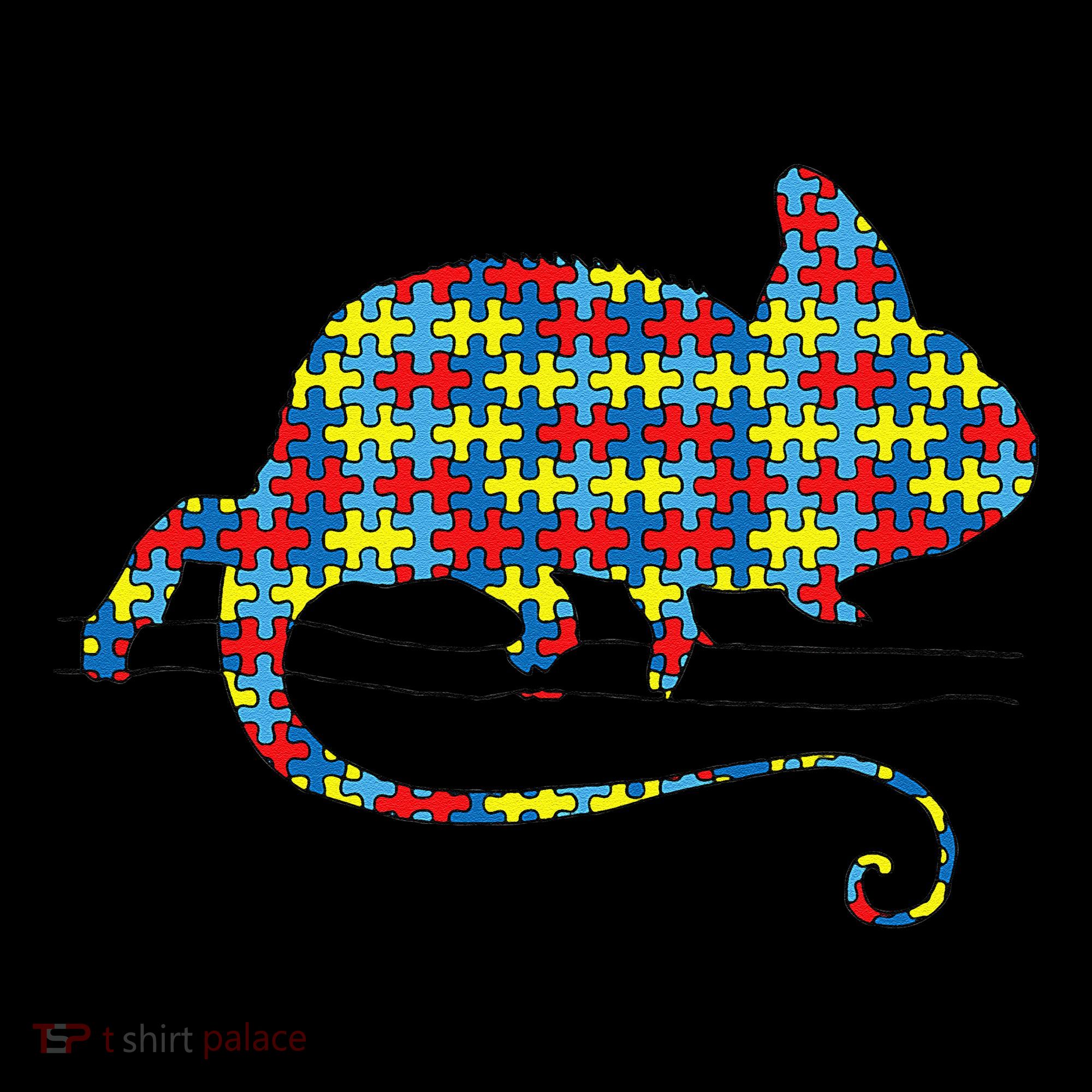 Chameleon Autism Awareness Lizard Puzzle Day Mom Gift Coffee Mug