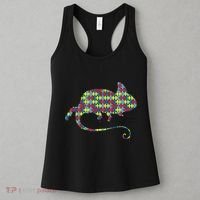 Chameleon Autism Awareness Lizard Puzzle Day Mom Gift Women's Tank Top thumb 3