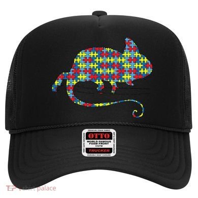 Chameleon Autism Awareness Lizard Puzzle Day Mom Gift Hat