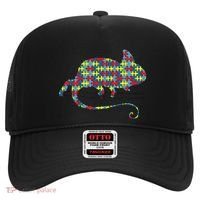 Chameleon Autism Awareness Lizard Puzzle Day Mom Gift Hat thumb 0