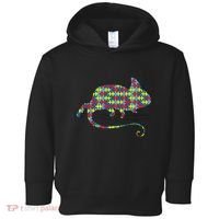 Chameleon Autism Awareness Lizard Puzzle Day Mom Gift Toddler Hoodie thumb 0