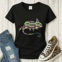 Chameleon Autism Awareness Lizard Puzzle Day Mom Gift Women's T-Shirt thumb 3