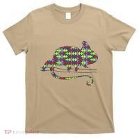 Chameleon Autism Awareness Lizard Puzzle Day Mom Gift T-Shirt thumb 0
