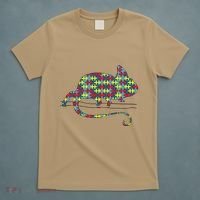 Chameleon Autism Awareness Lizard Puzzle Day Mom Gift T-Shirt thumb 5