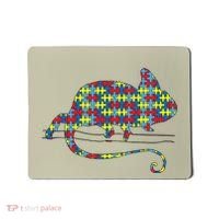 Chameleon Autism Awareness Lizard Puzzle Day Mom Gift Mousepad thumb 0