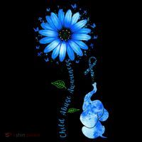 Child Abuse Awareness Sunflower Light Blue Ribbon Elephant Coffee Mug thumb 5