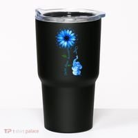 Child Abuse Awareness Sunflower Light Blue Ribbon Elephant Tumbler thumb 0