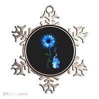 Child Abuse Awareness Sunflower Light Blue Ribbon Elephant Ornament thumb 0