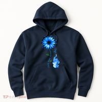 Child Abuse Awareness Sunflower Light Blue Ribbon Elephant Hoodie thumb 0