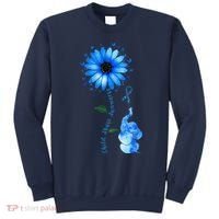 Child Abuse Awareness Sunflower Light Blue Ribbon Elephant Sweatshirt thumb 0