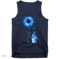 Child Abuse Awareness Sunflower Light Blue Ribbon Elephant Tank Top thumb 0