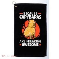 Capybaras Are Awesome Rodent Grasseater Capybara Golf Towel thumb 0