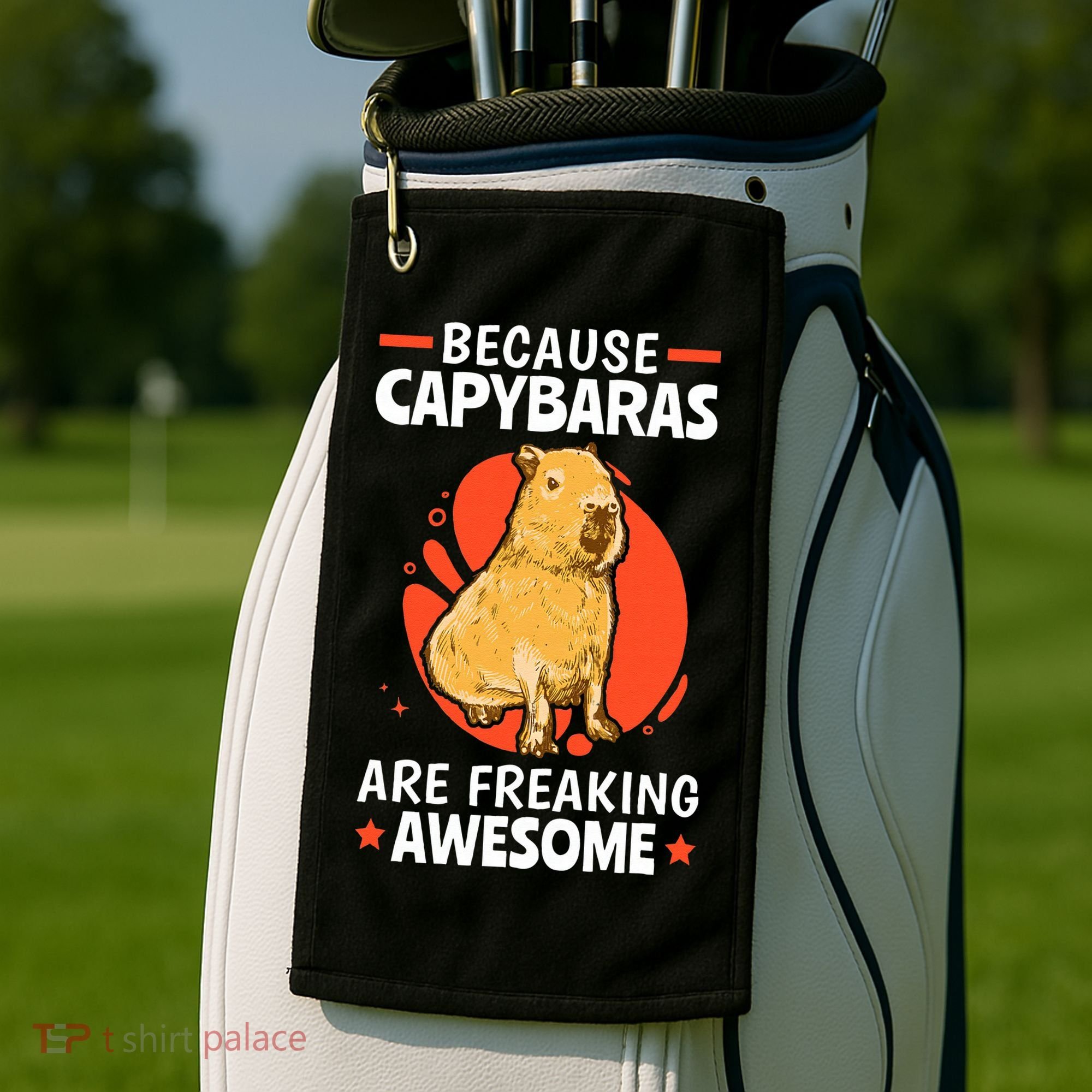 Capybaras Are Awesome Rodent Grasseater Capybara Golf Towel