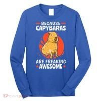 Capybaras Are Awesome Rodent Grasseater Capybara Long Sleeve Shirt thumb 0