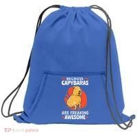 Capybaras Are Awesome Rodent Grasseater Capybara Sweatshirt Cinch Pack Bag thumb 0