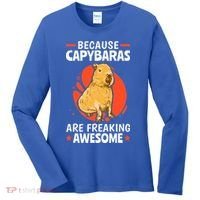 Capybaras Are Awesome Rodent Grasseater Capybara Women's Long Sleeve Shirt thumb 0