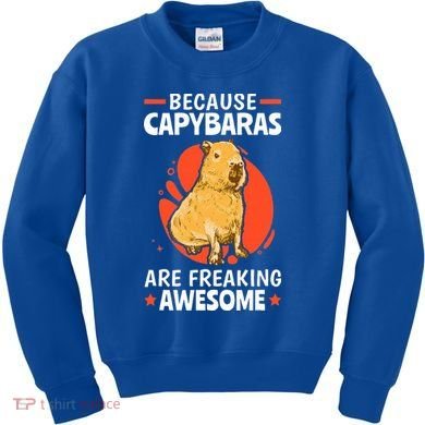 Capybaras Are Awesome Rodent Grasseater Capybara Kids Sweatshirt