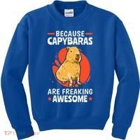 Capybaras Are Awesome Rodent Grasseater Capybara Kids Sweatshirt thumb 0