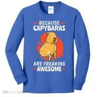 Capybaras Are Awesome Rodent Grasseater Capybara Kids Long Sleeve Shirt thumb 0