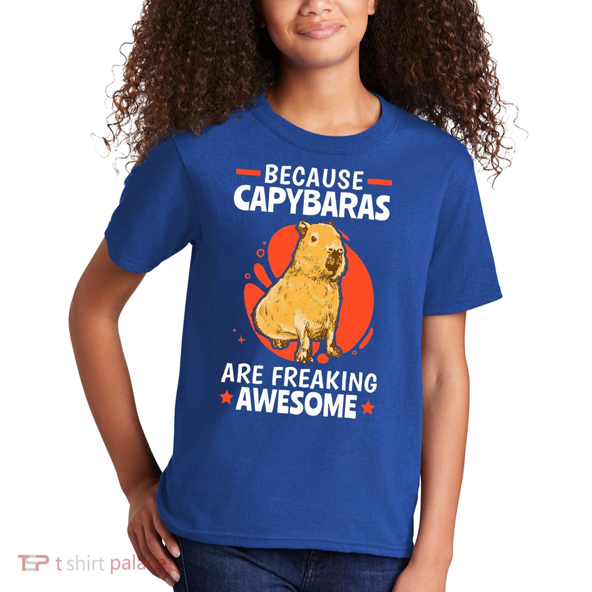 Capybaras Are Awesome Rodent Grasseater Capybara Kids T-Shirt