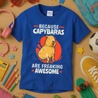 Capybaras Are Awesome Rodent Grasseater Capybara Kids T-Shirt thumb 3