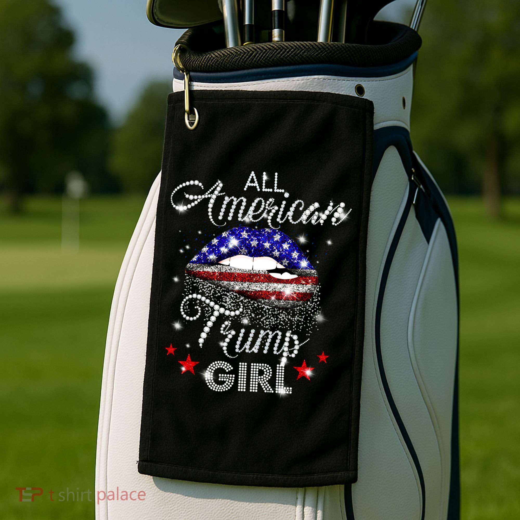 Cool All American Trump Girl Golf Towel