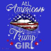 Cool All American Trump Girl Kids Sweatshirt thumb 2