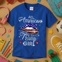 Cool All American Trump Girl Kids T-Shirt thumb 3