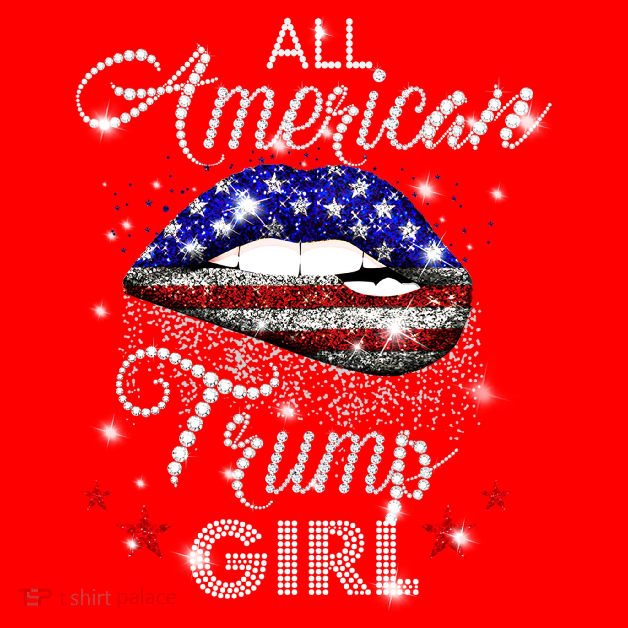 Cool All American Trump Girl Santa Hat