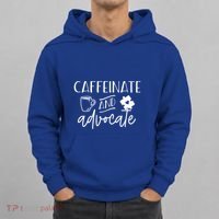 Caffeinate And Advocate Autism Special Ed Teacher Meme Cool Gift Hoodie thumb 0