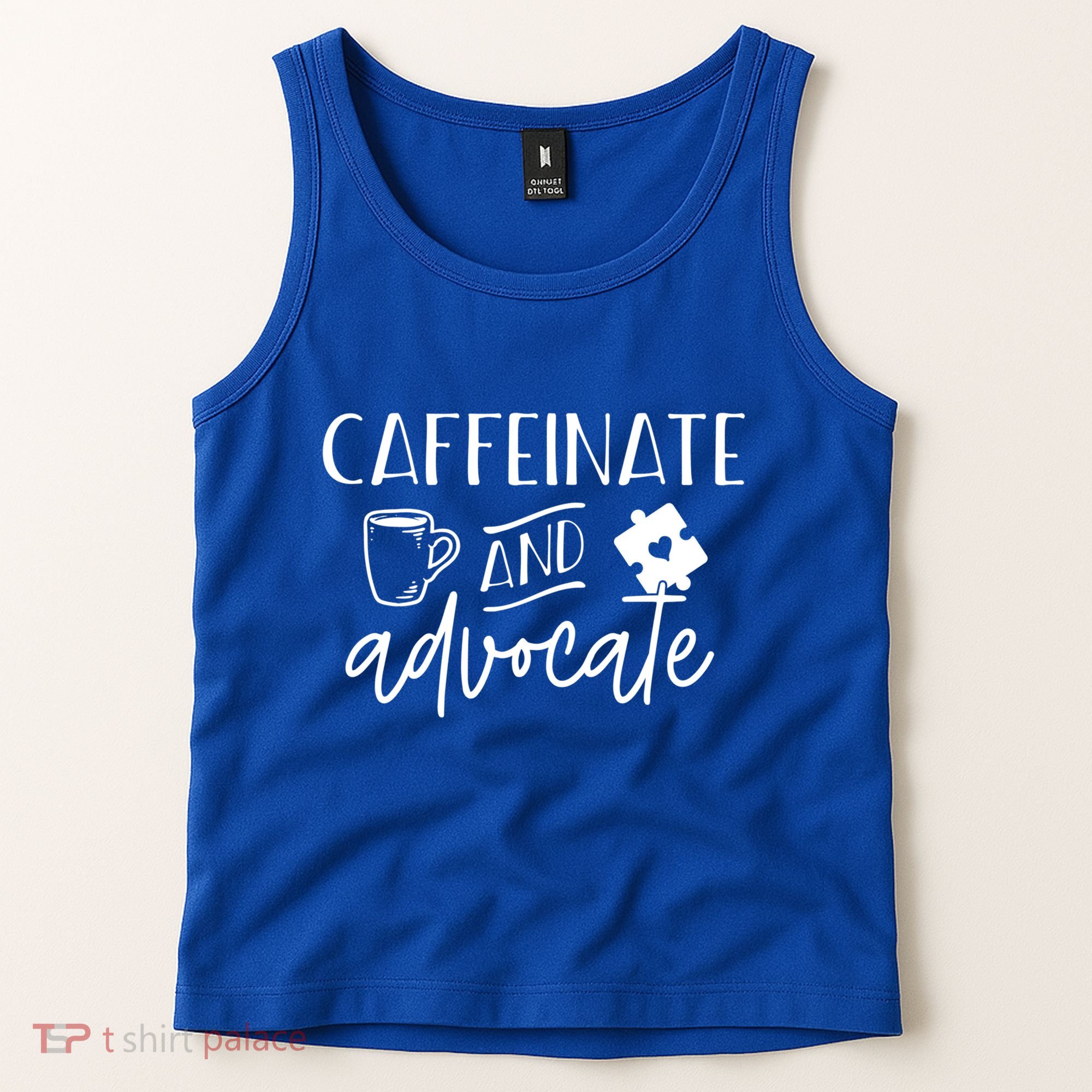 Caffeinate And Advocate Autism Special Ed Teacher Meme Cool Gift Tank Top