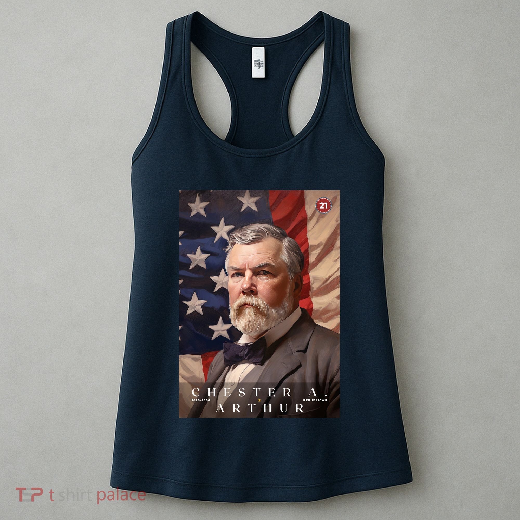 Chester A. Arthur 21st President Of The United States Portrait Women's Tank Top