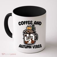 Coffee And Autumn Vibes Halloween Coffee Mug thumb 0