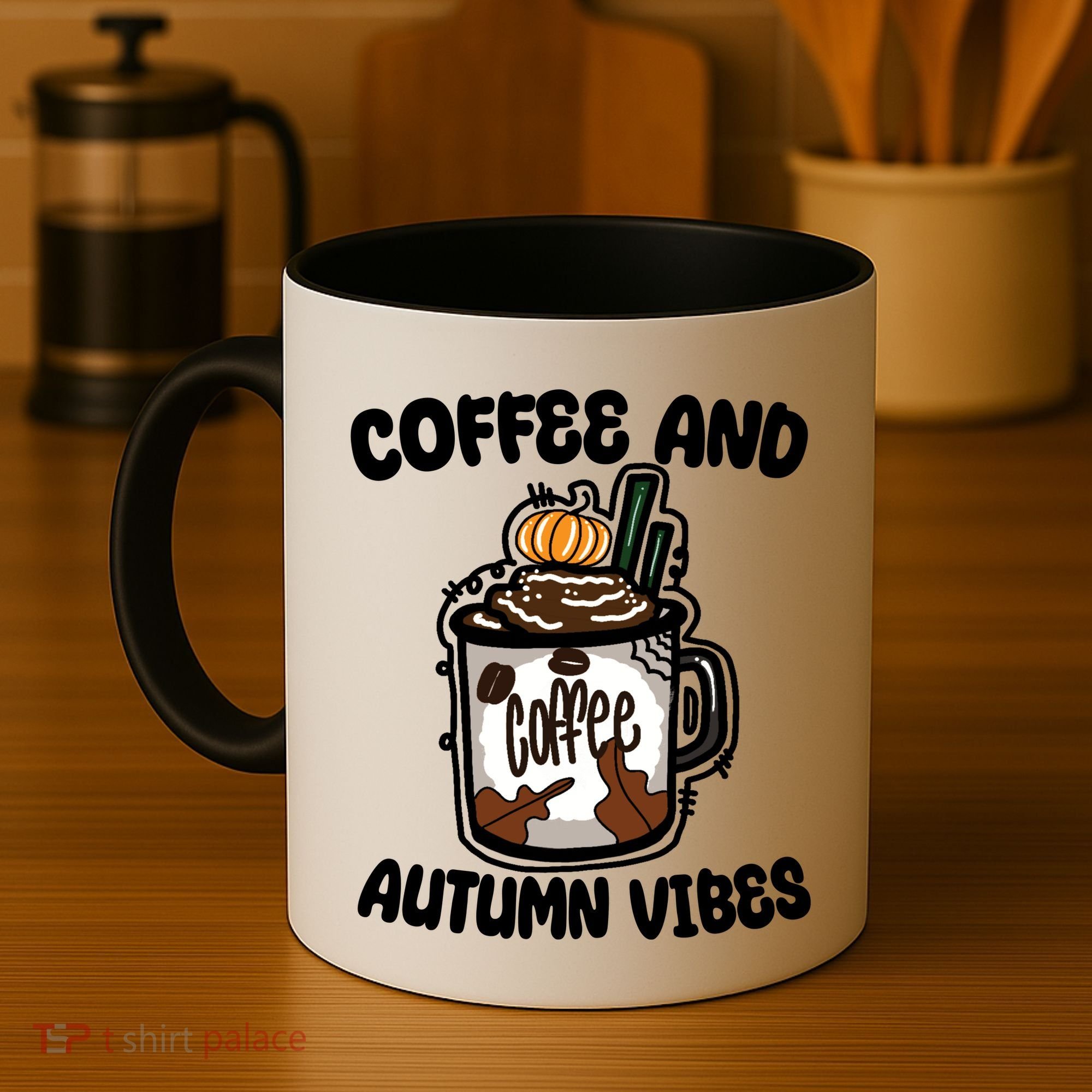 Coffee And Autumn Vibes Halloween Coffee Mug