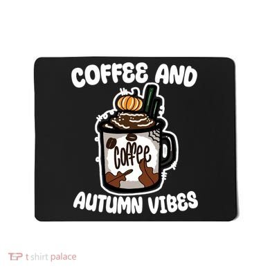 Coffee And Autumn Vibes Halloween Mousepad