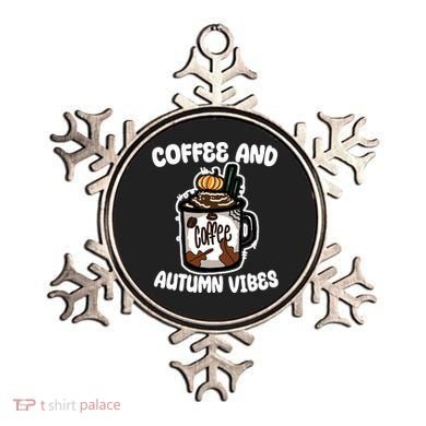 Coffee And Autumn Vibes Halloween Ornament