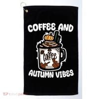 Coffee And Autumn Vibes Halloween Golf Towel thumb 0