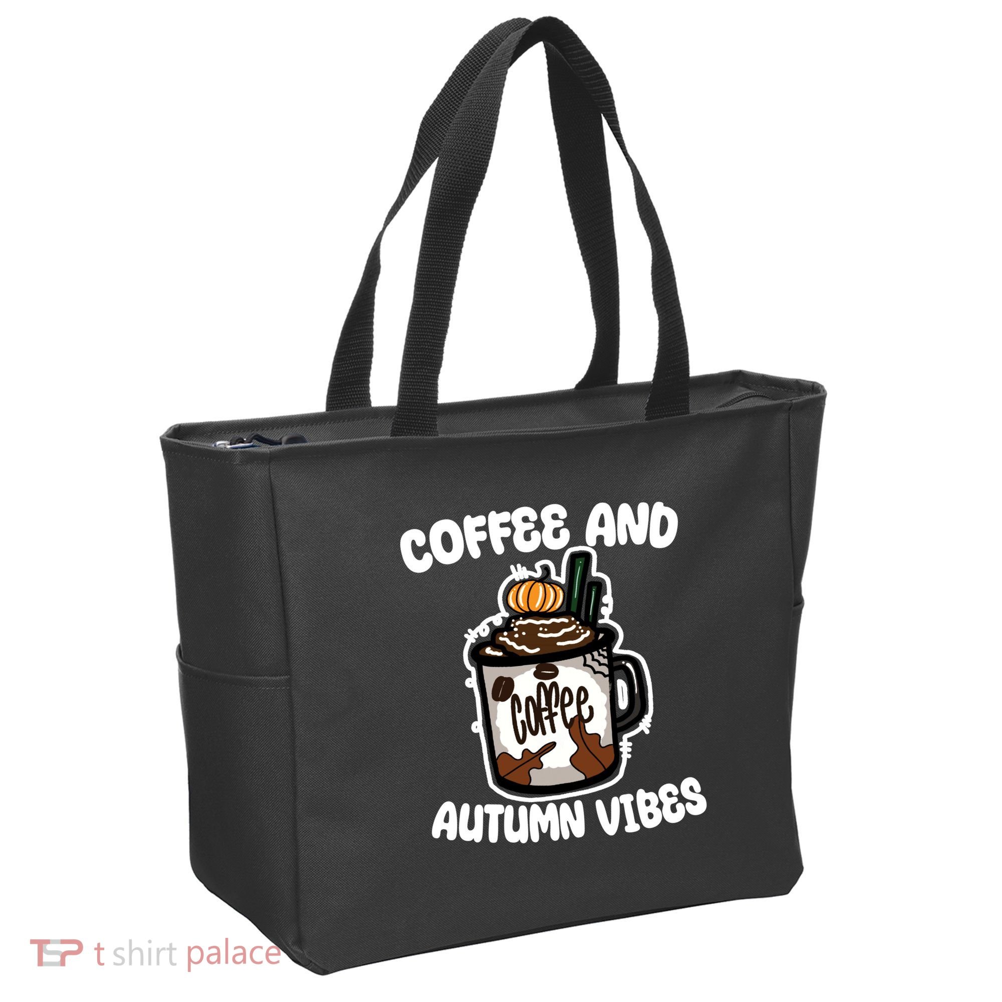 Coffee And Autumn Vibes Halloween Tote Bag