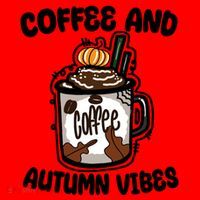 Coffee And Autumn Vibes Halloween Santa Hat thumb 1