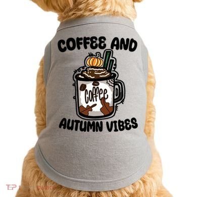 Coffee And Autumn Vibes Halloween Doggie Tank