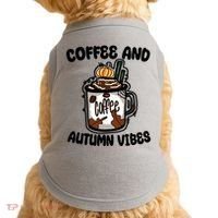 Coffee And Autumn Vibes Halloween Doggie Tank thumb 0