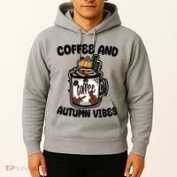 Coffee And Autumn Vibes Halloween Hoodie thumb 2