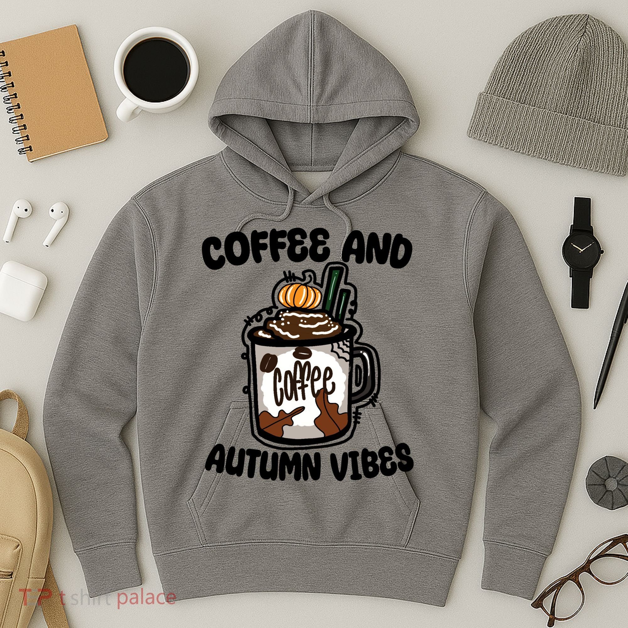 Coffee And Autumn Vibes Halloween Hoodie