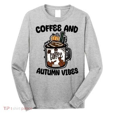Coffee And Autumn Vibes Halloween Long Sleeve Shirt