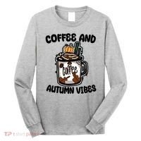 Coffee And Autumn Vibes Halloween Long Sleeve Shirt thumb 0