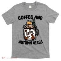 Coffee And Autumn Vibes Halloween T-Shirt thumb 0