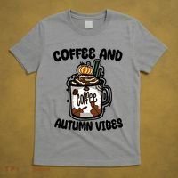 Coffee And Autumn Vibes Halloween T-Shirt thumb 5