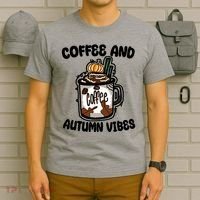 Coffee And Autumn Vibes Halloween T-Shirt thumb 6