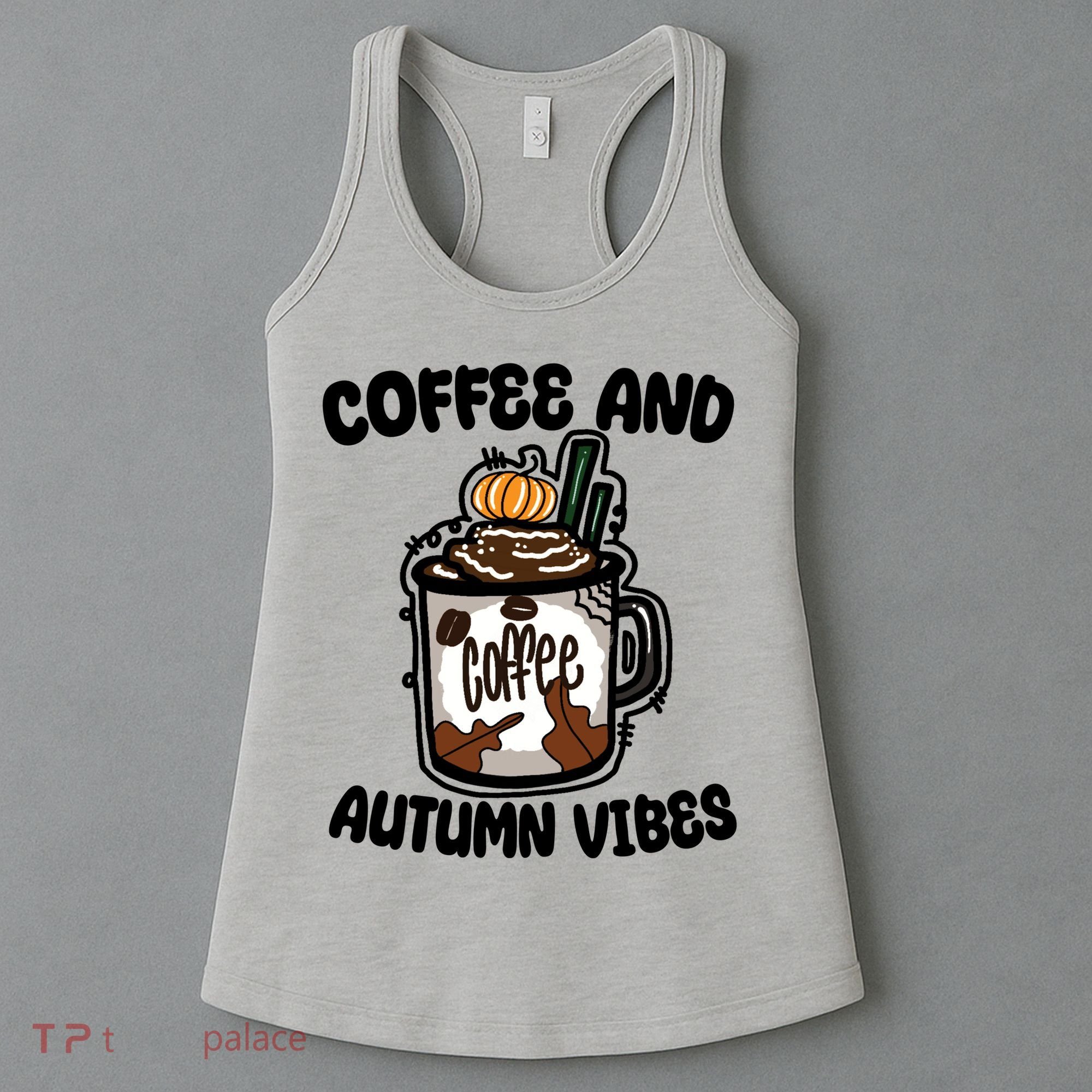 Coffee And Autumn Vibes Halloween Women's Tank Top