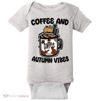 Coffee And Autumn Vibes Halloween Baby Bodysuit